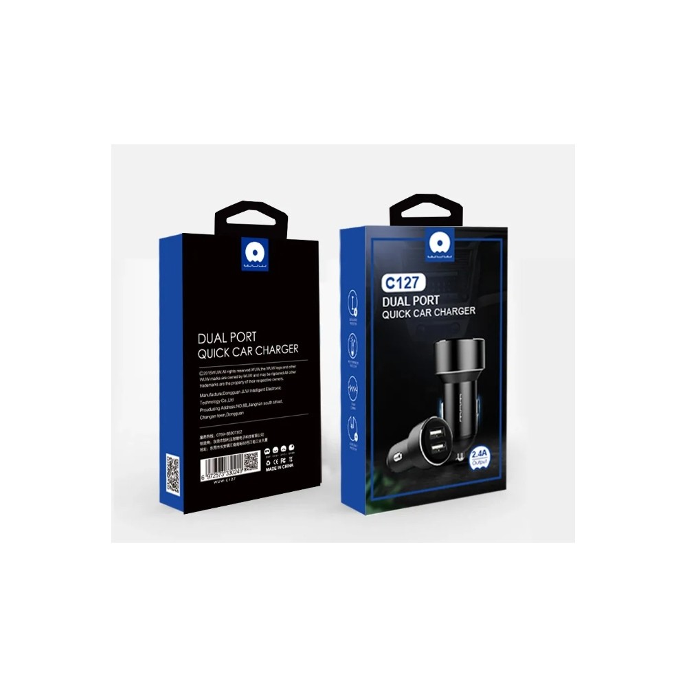 АЗП WUW C127 2USB 2.4A Black-0