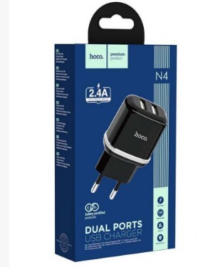 Hoco N4 Aspiring 2USB 2.4A EU чорний-0