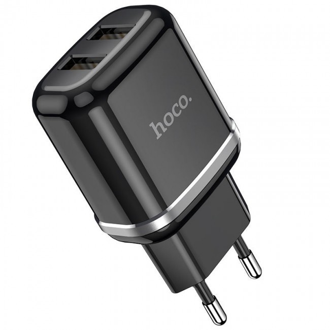Hoco N4 Aspiring 2USB 2.4A EU чорний-1