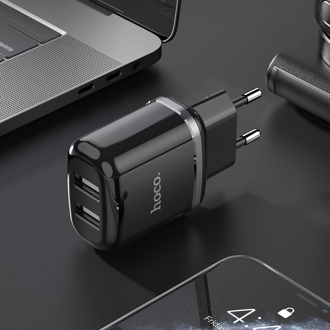 Hoco N4 Aspiring 2USB 2.4A EU чорний-2