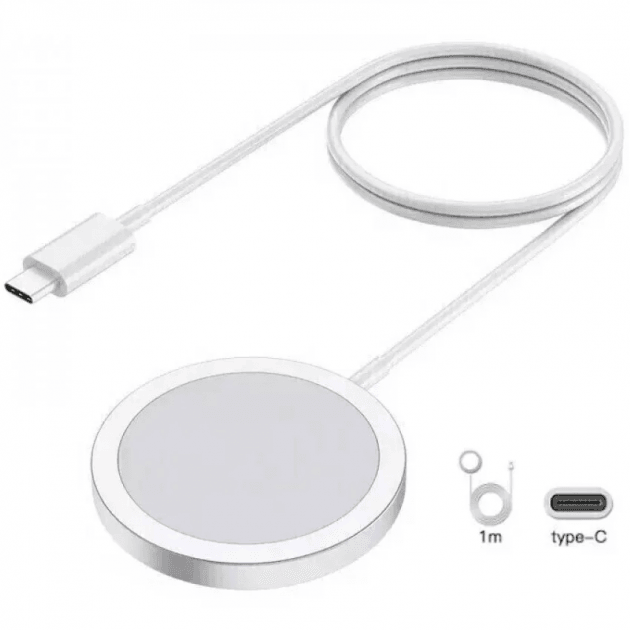 Бездротовий ЗП з магнітом MagSafe Charger  15W USB-C для iPhone/AirPods-0