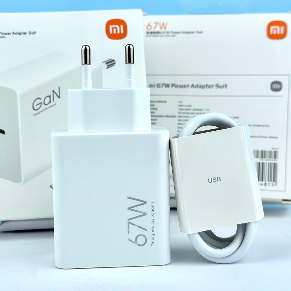 Мережевий ЗП Xiaomi Mi 67W Gan 2 in1 USB-C & data cadel Type-C to Type-C (Білий)-1