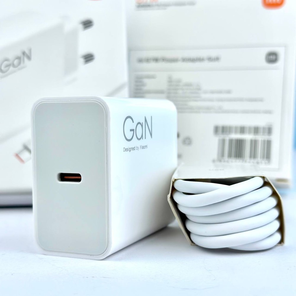 Мережевий ЗП Xiaomi Mi 67W Gan 2 in1 USB-C & data cadel Type-C to Type-C (Білий)-3