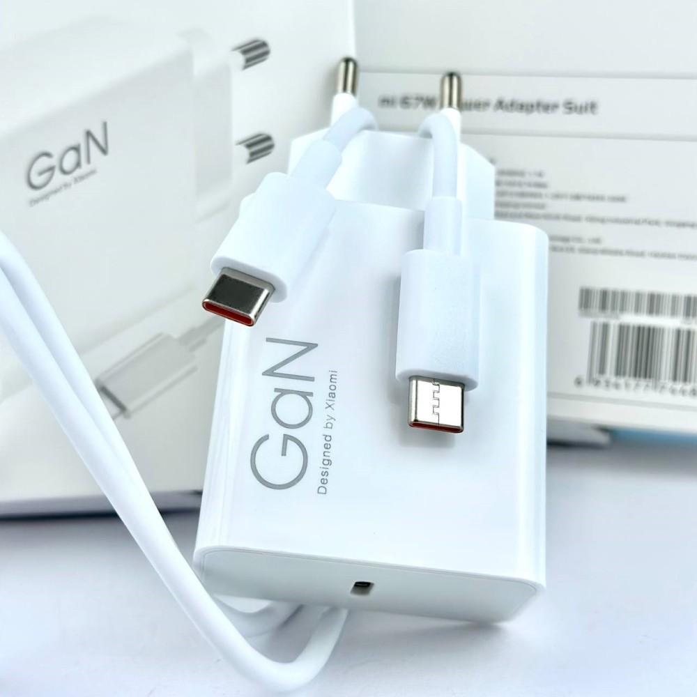 Мережевий ЗП Xiaomi Mi 67W Gan 2 in1 USB-C & data cadel Type-C to Type-C (Білий)-4