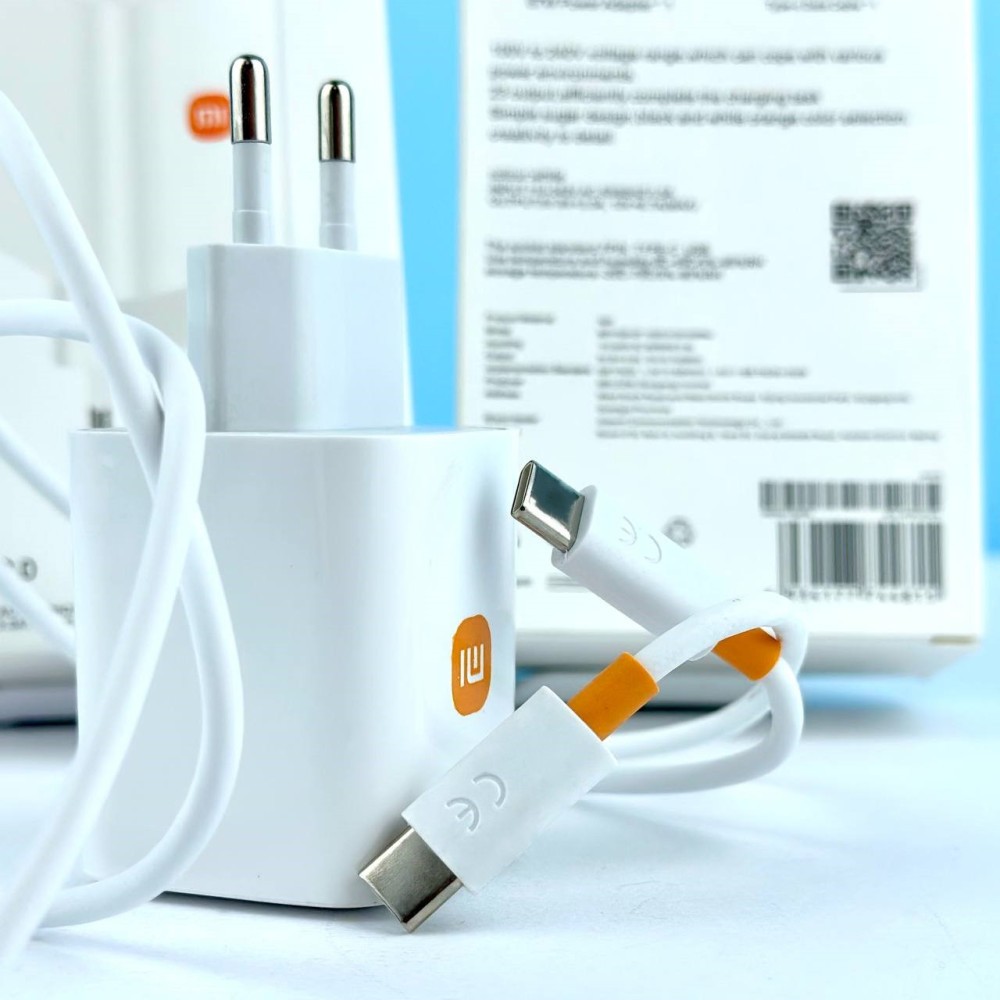 Мережевий ЗП Xiaomi Mi 67W 2 in1  USB-C & data cadel Type-C to Type-C (Білий)-3