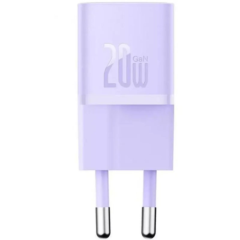 Мережевий зарядний пристрій Baseus GaN5 Fast Charger (mini) 20W Purple-1