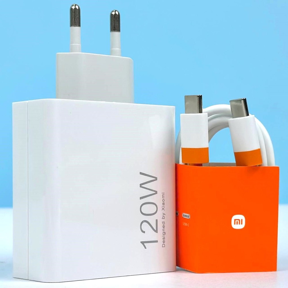 Мережевий ЗП Xiaomi GaN 120W 2 in1 USB-C & data cadel Type-C to Type-C (Білий)-1