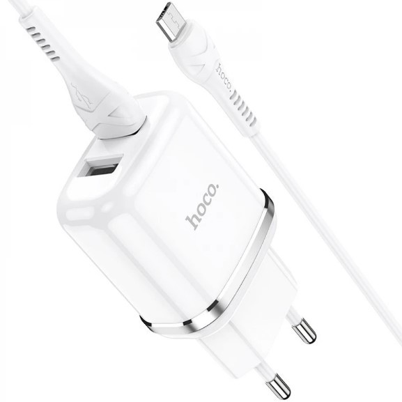 СЗУ Hoco N4 Aspiring USB to Lightning 2USB 2.4A EU-1