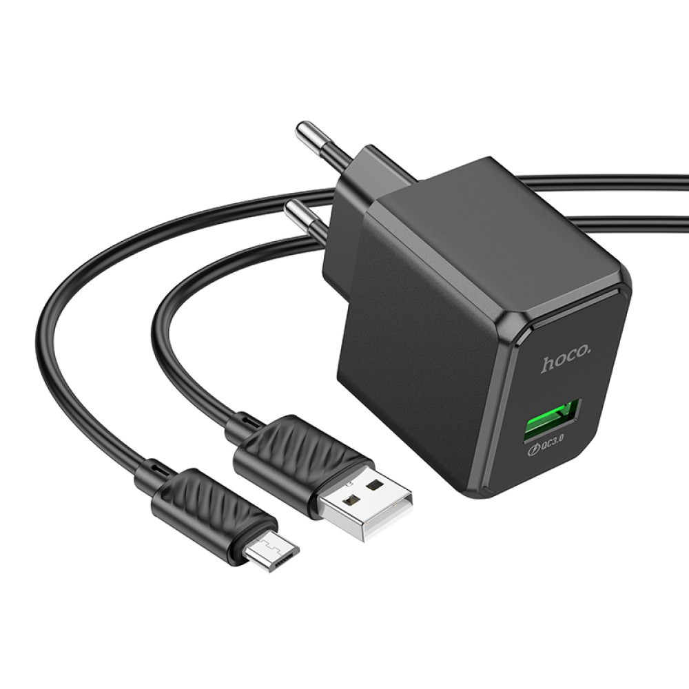 МЗП Hoco CS12A Ocean QC3.0 18W Micro (Чорний)-1