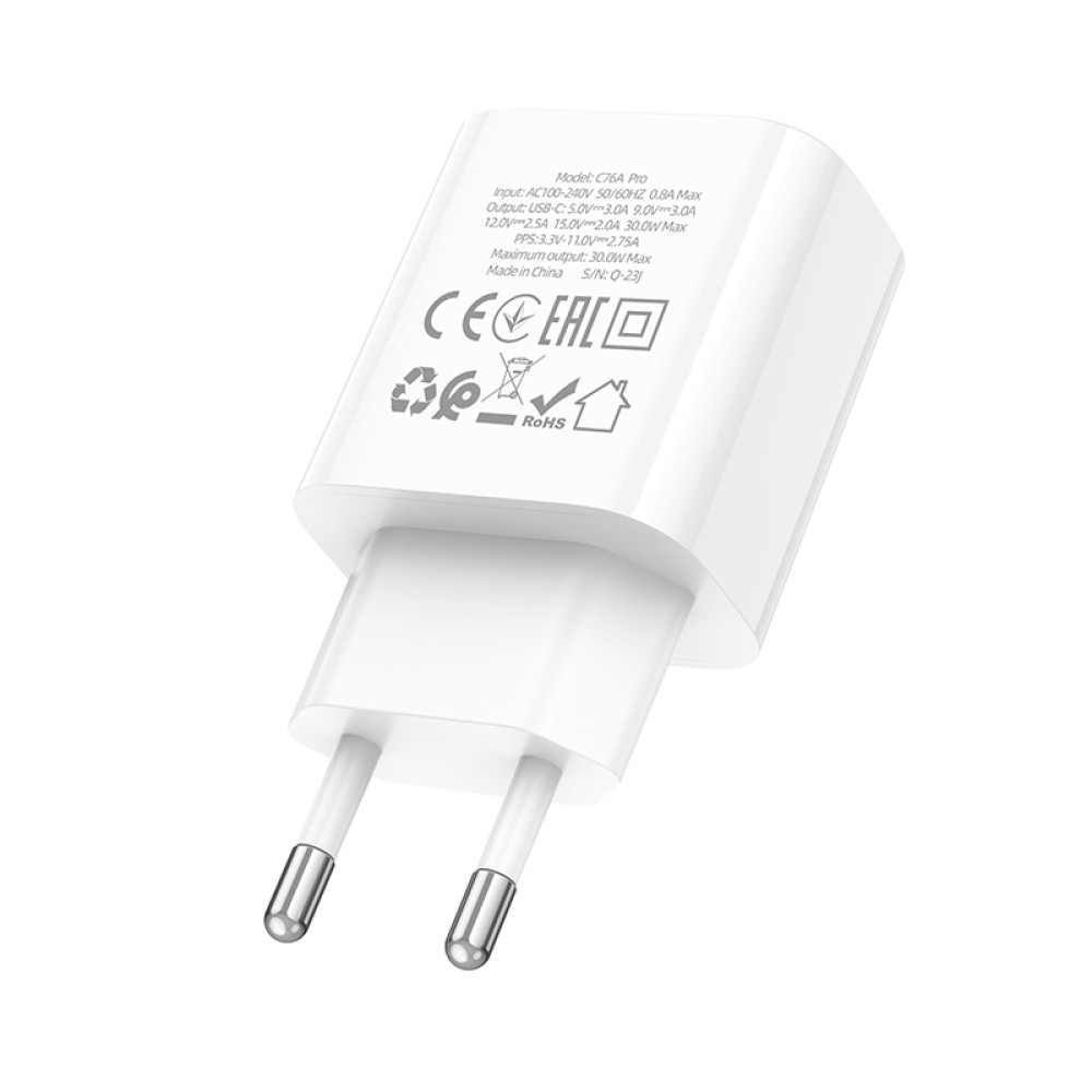 Адаптер Hoco C76A Pro Majestic PD30W білий-2