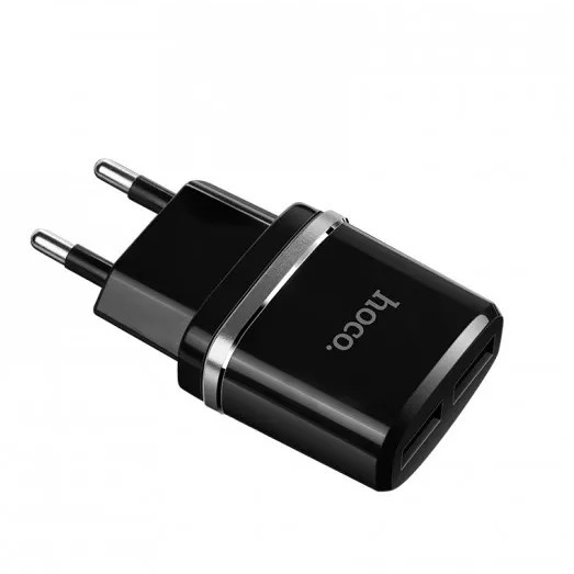 СЗУ HOCO C12 Smart 2USB/2,4A Black-1