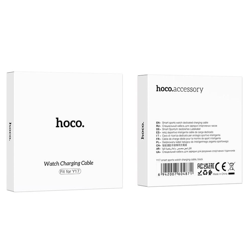Кабель Hoco Y17 для зарядки Smart Watch (Чорний)-0