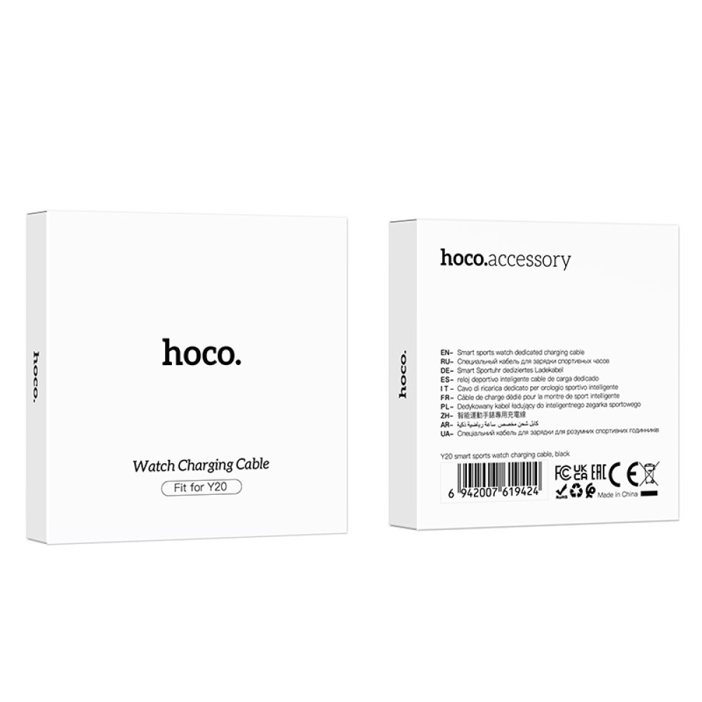 Кабель Hoco Y20 для зарядки Smart Watch (Чорний)-0