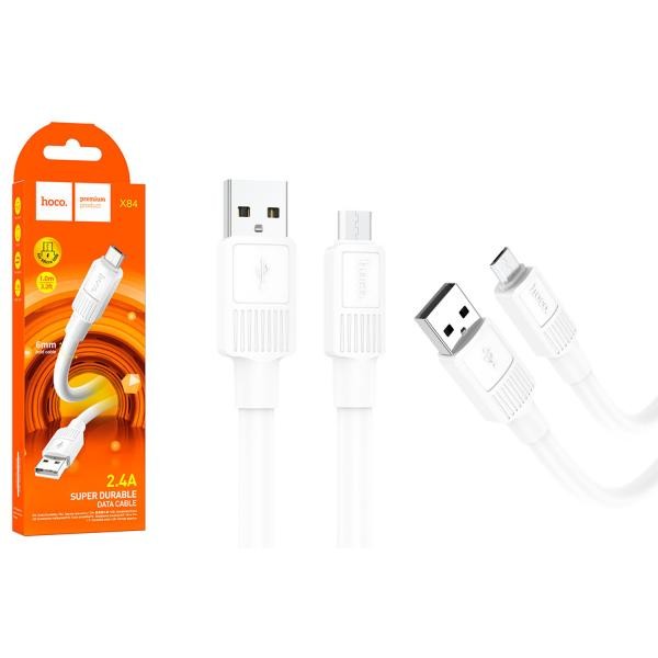 USB cable HOCO X84 Micro (1m) білий-0