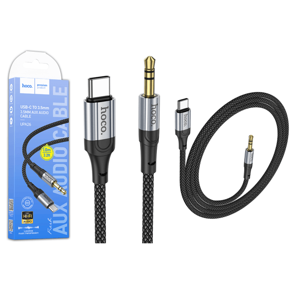 AUX Cable HOCO UPA26 (Type-C to 3.5mm) чорний-0