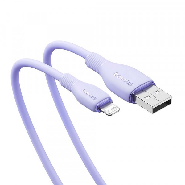 Кабель Baseus Pudding USB to Lightning 2.4A 1.2m (швидка зарядка) фіолетовий-0