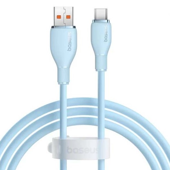 Кабель Baseus Pudding  USB to Type-C 100W 1.2m (швидка зарядка) синій-0
