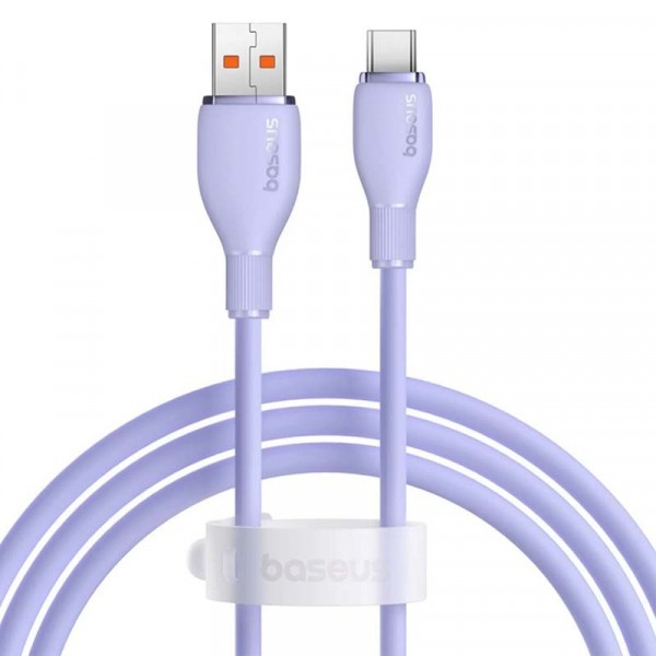 Кабель Baseus Pudding  USB to Type-C 100W 1.2m (швидка зарядка) фіолетовий-0