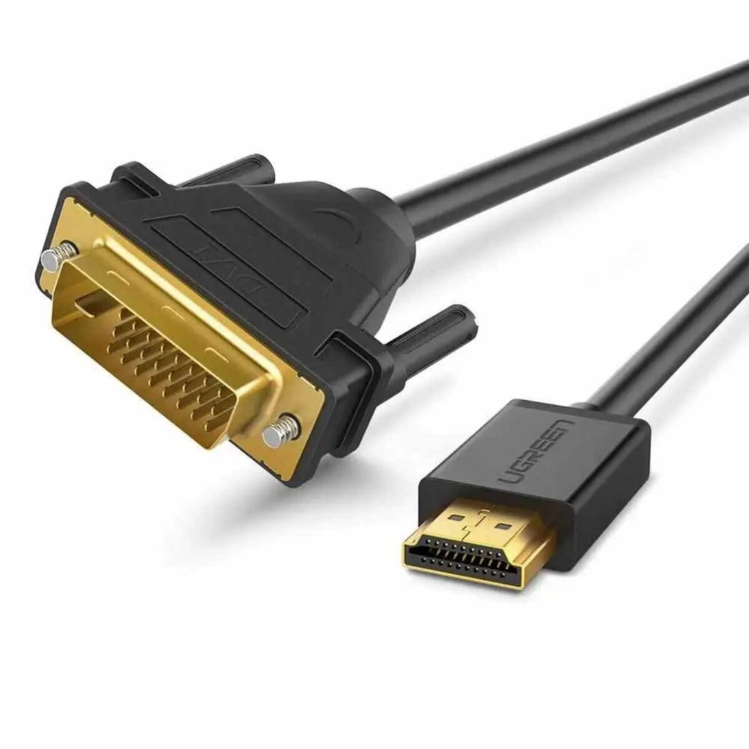 Перехідник UGREEN HDMI to DVI 2K Cable Male to Male Black 1.5m-0