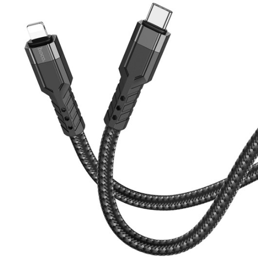 Кабель Hoco U110 Type-C to Lightning (Чорний)-1