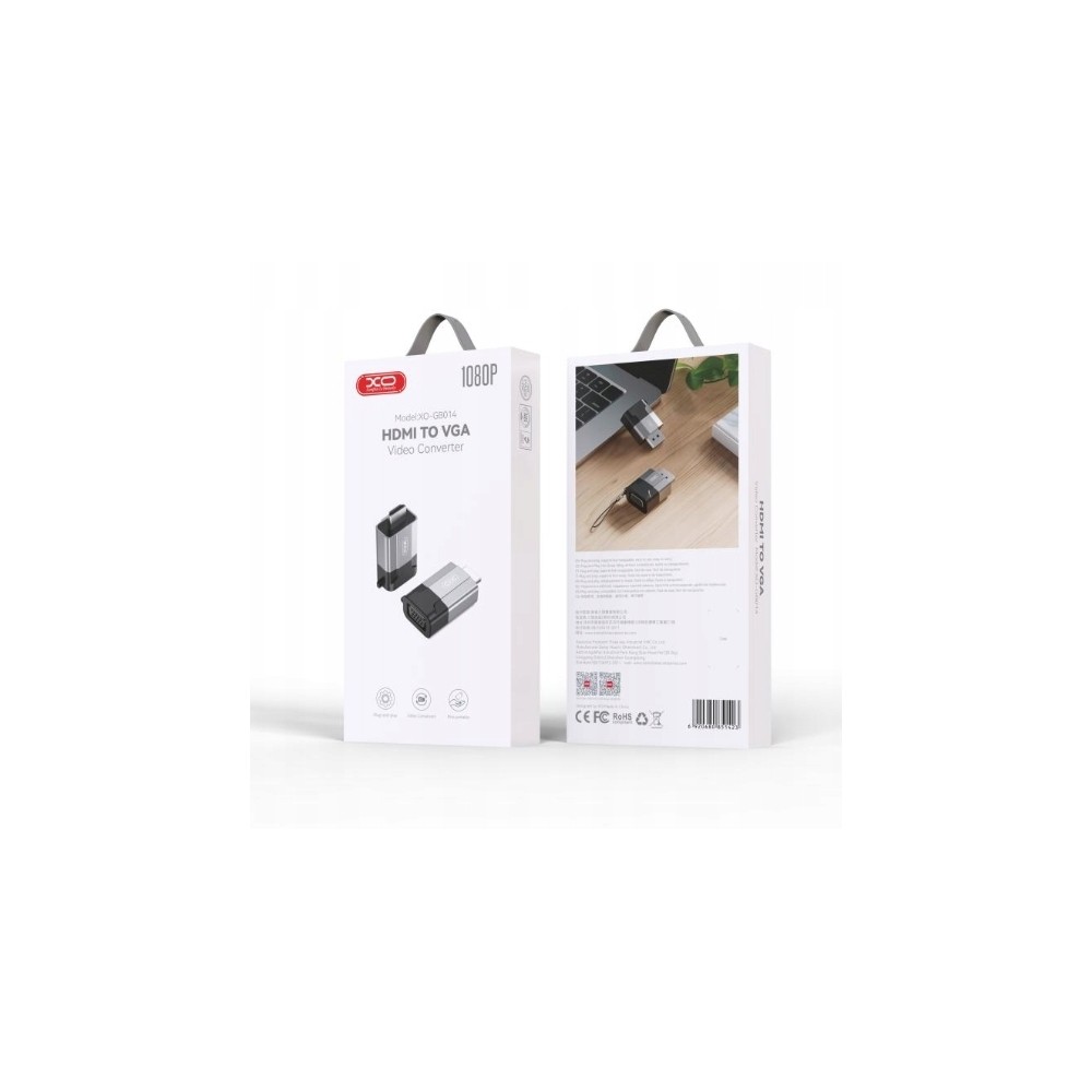 Адаптер XO GB014 HDMI to VGA female converter Metal-0