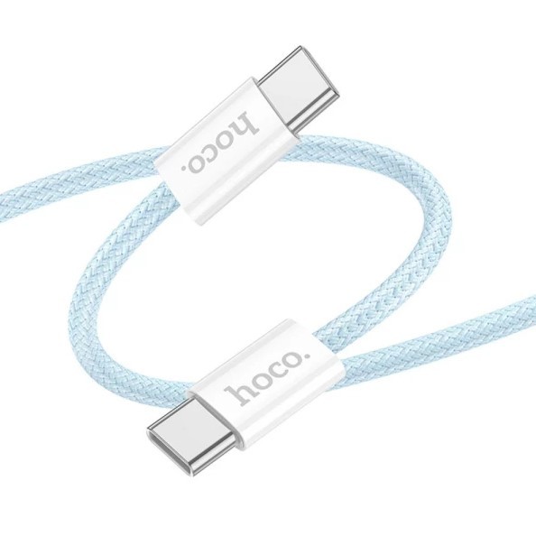 Зарядний шнур Hoco X104 Source Type-C to Type-C 60W 1m Синій-1