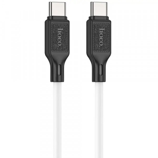 Кабель HOCO X90 Cool silicone charging data cable  Type-C to Type-C 3A/PD60W/1m. White-1