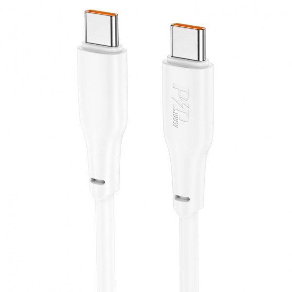 Кабель HOCO X93 Force 100W fast charging data cable Type-C to Type-C 1m. White-1