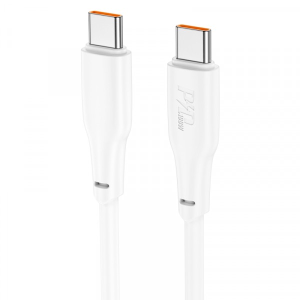 Кабель HOCO X93 Force 100W fast charging data cable Type-C to Type-C 2m. White-1