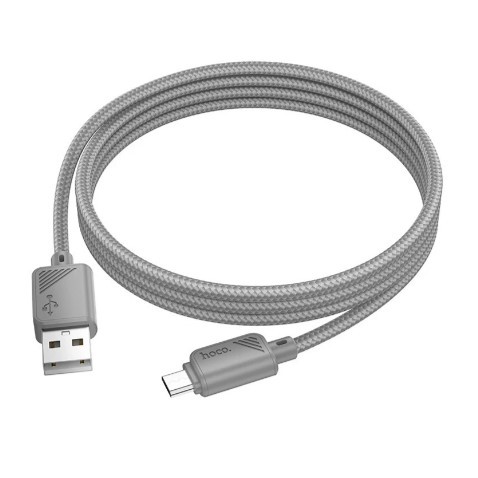 Кабель Micro USB  2.4A (1m) Hoco X113 Сірий-1