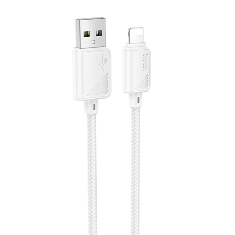 Кабель Lightning 2.4A (1m) Hoco X113 Білий-1