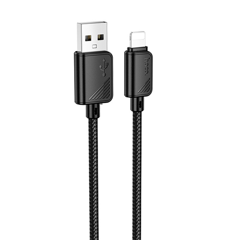 Кабель Lightning 2.4A (1m) Hoco X113 Чорний-1