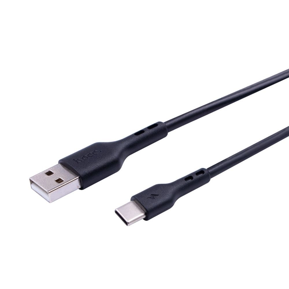 Кабель USB Hoco DU26 Long 8mm Plug Type-C 3A (Чорний)-1