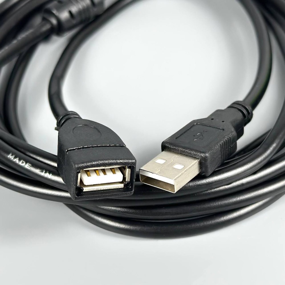 Кабель подовжувач USB 2.0 AM/AF 3m (Чорний)-1