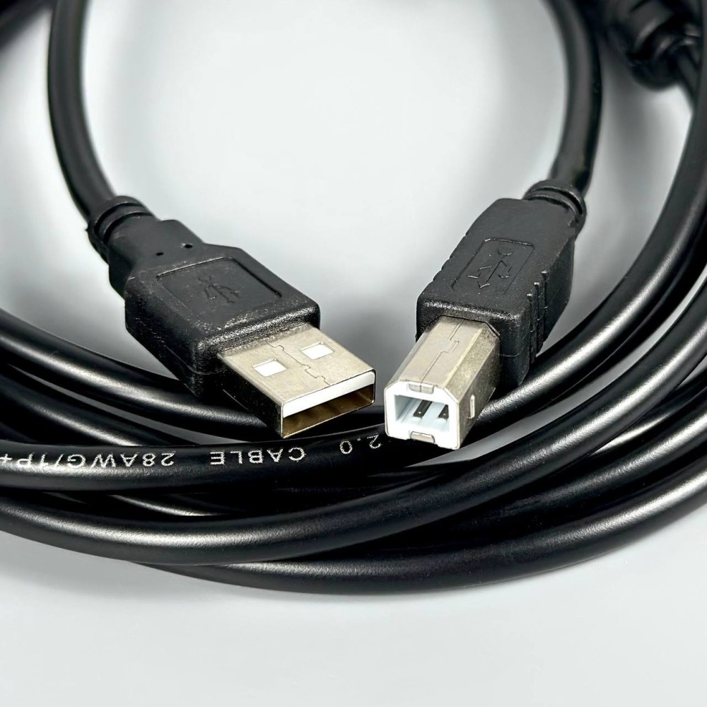 Кабель для принтера USB 2.0 AM/BM 1.5m (Чорний)-1