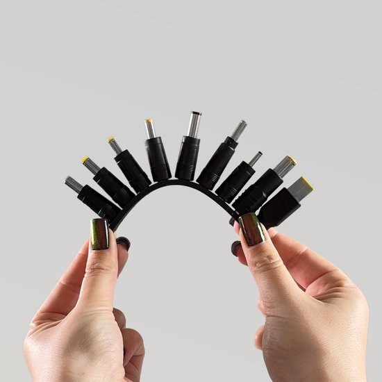 Кабель USB-C to DC 100W з набором перехідників для ноутбука 10in1 Black-1