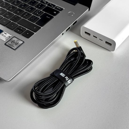 Кабель USB-C to DC 100W з набором перехідників для ноутбука 10in1 Black-2