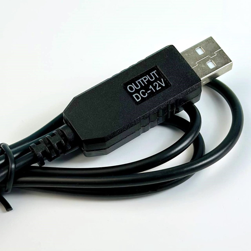 Кабель живлення для роутера Boost Cable USB-DC12V (2,1x5,5mm) (Чорний)-2
