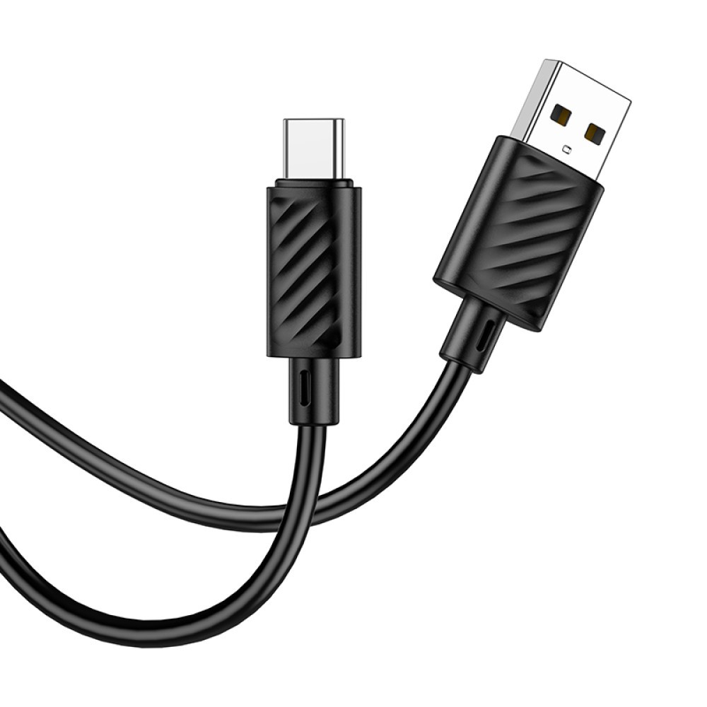 Зарядний шнур Hoco X88 Gratified charging data cable для Type-C 3A 2m  Black-1