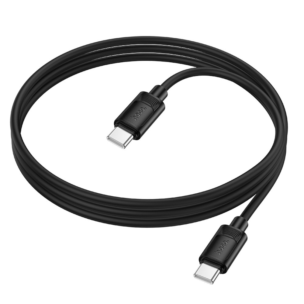 Кабель USB Hoco X122 Silicone Type-C to Type-C 60W (Чорний)-2