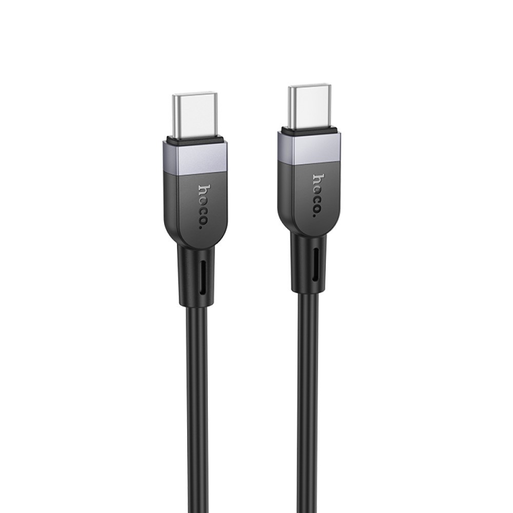 Кабель Hoco X109 Silicone 2 метри для Type-C to Type-C 60W (Чорний)-1