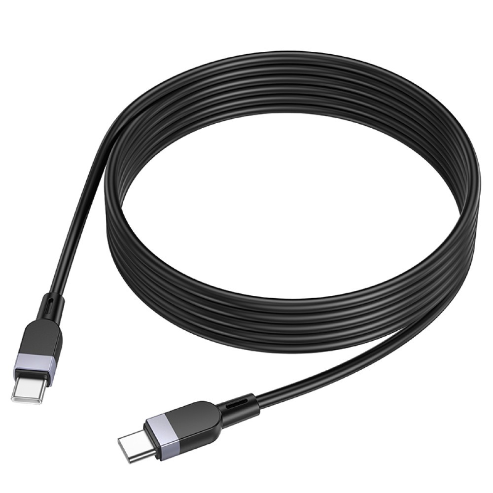 Кабель Hoco X109 Silicone 2 метри для Type-C to Type-C 60W (Чорний)-2