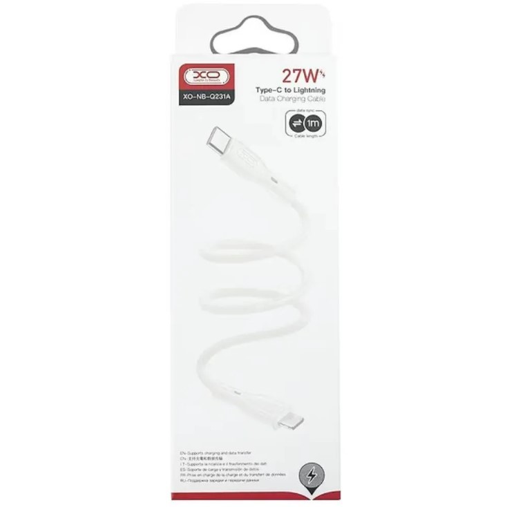 Кабель XO NB-Q265A Minimalist  27W Type-C to Lightning 1м Білий-0
