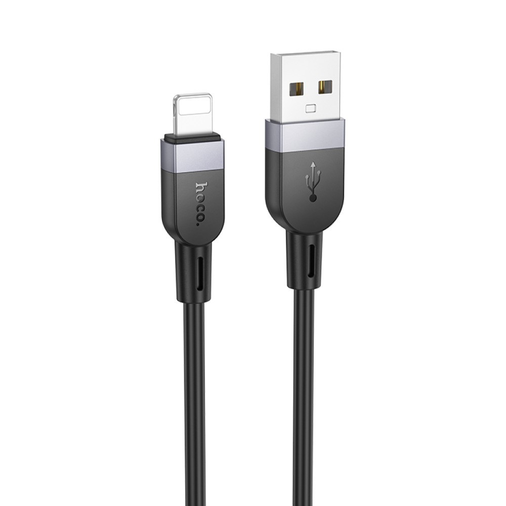 Кабель Hoco X109 Silicone 3 метри для Lightning 2.4A (Чорний)-1