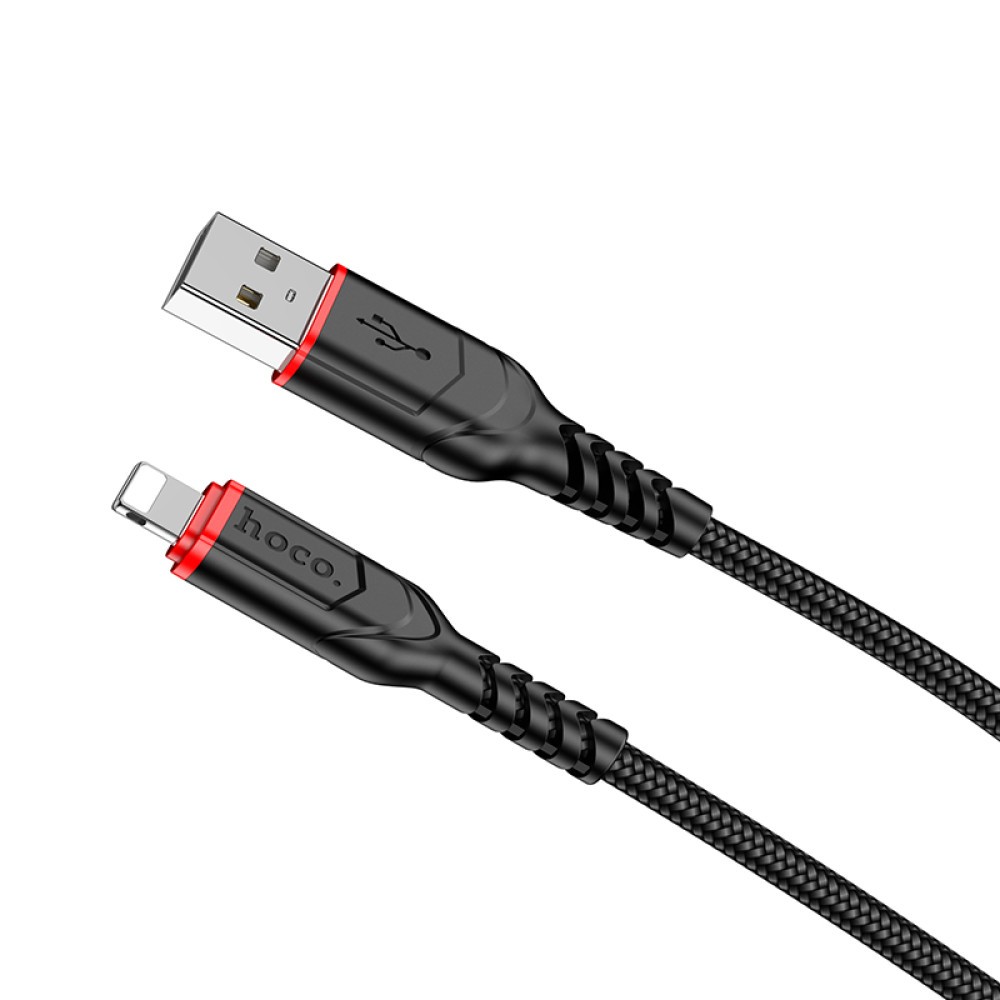 USB cable HOCO X59  Lightning 2.4A (3m) black-1