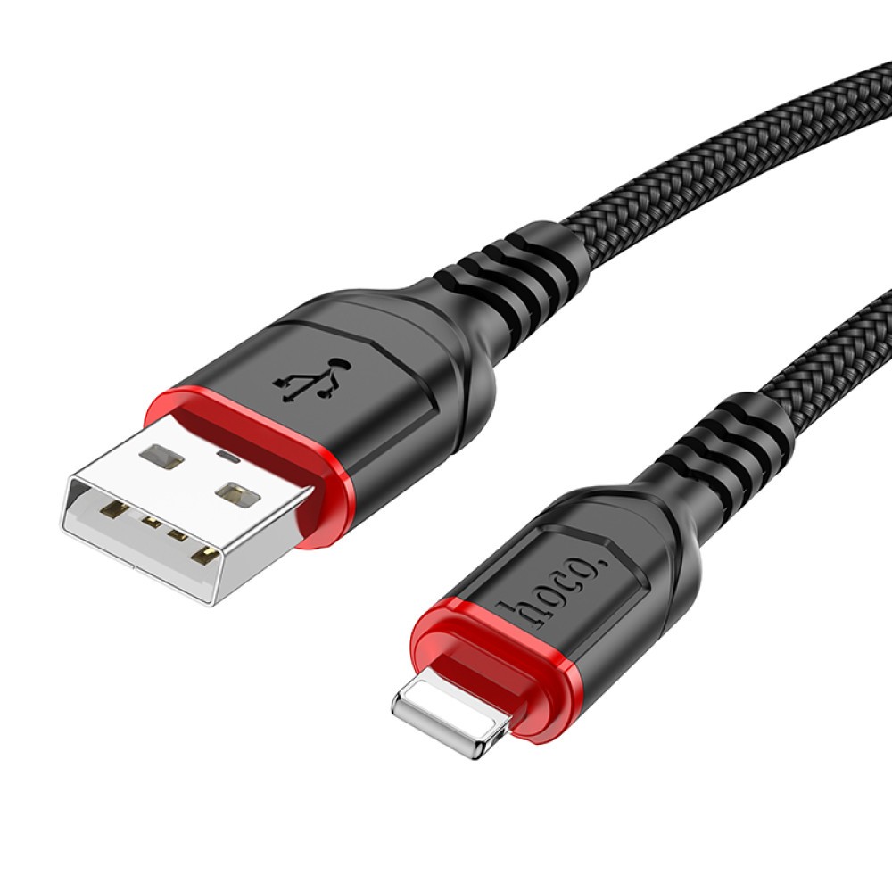 USB cable HOCO X59  Lightning 2.4A (3m) black-2