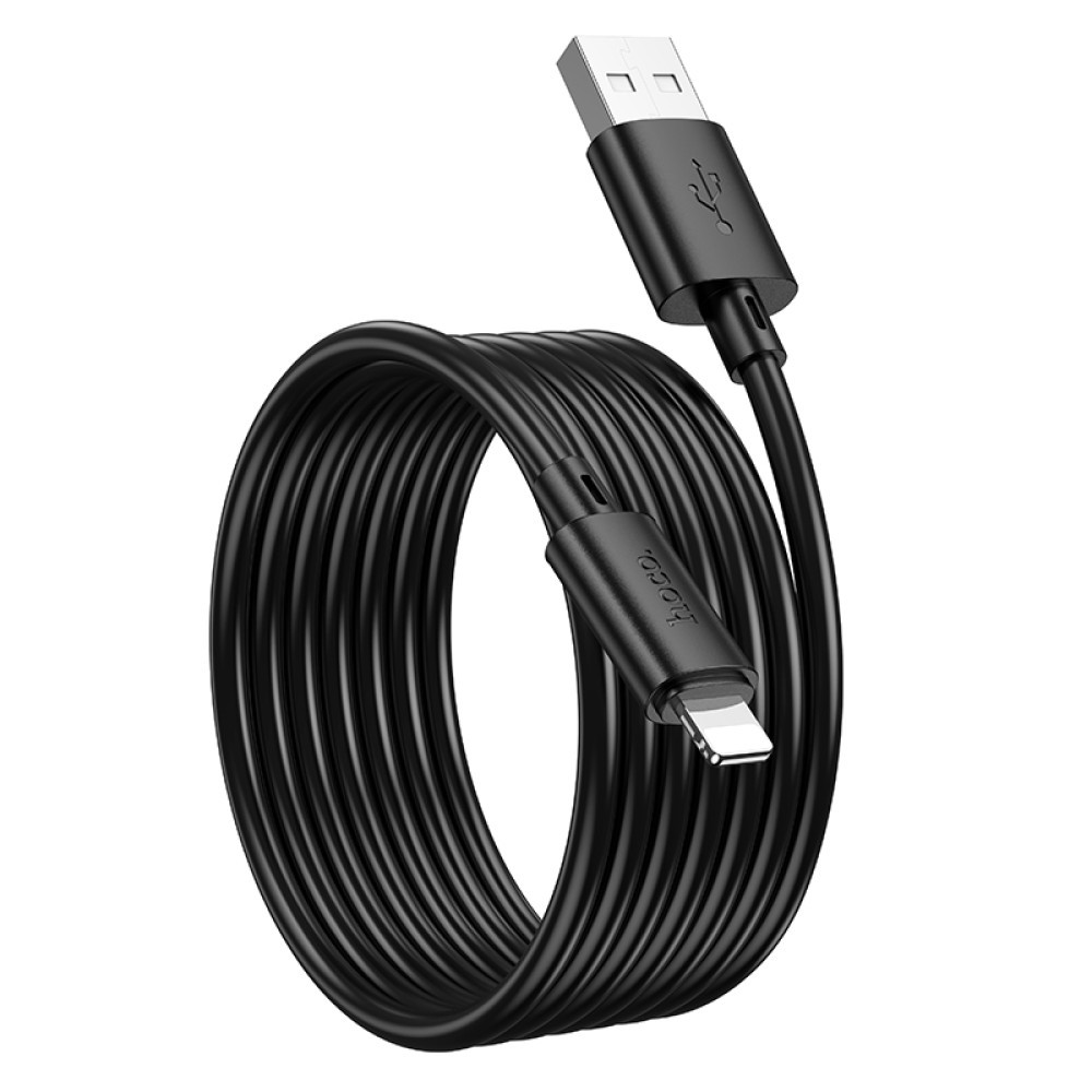 Зарядний шнур Hoco X88 Gratified charging data cable для Lightning 2,4A 2m Black-2
