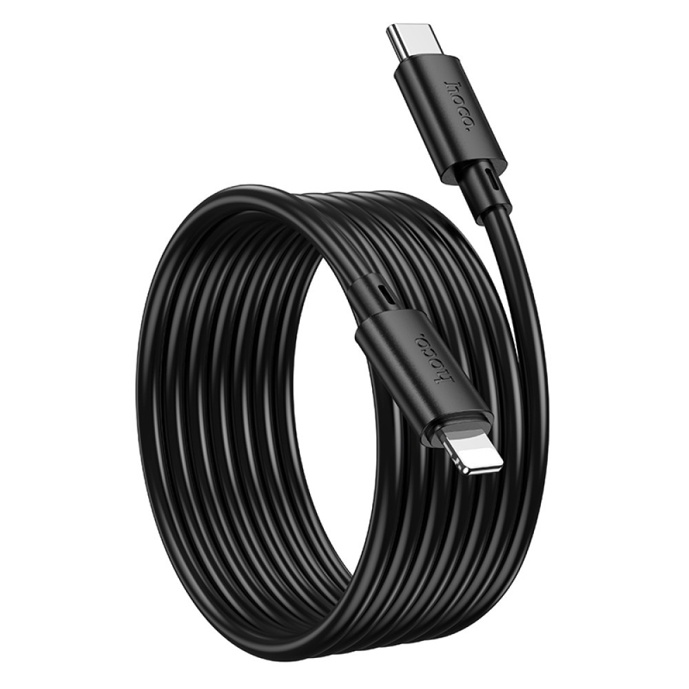 Зарядний шнур Hoco X88 Gratified charging data cable Type-C to Lightning 2,4A 2m Black-2
