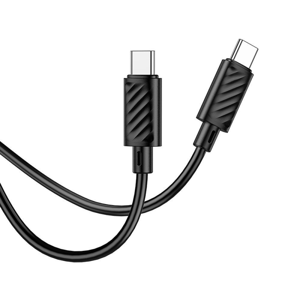 Зарядний шнур Hoco X88 Gratified charging data cable Type-C to Type-C 60w 2m Black-1