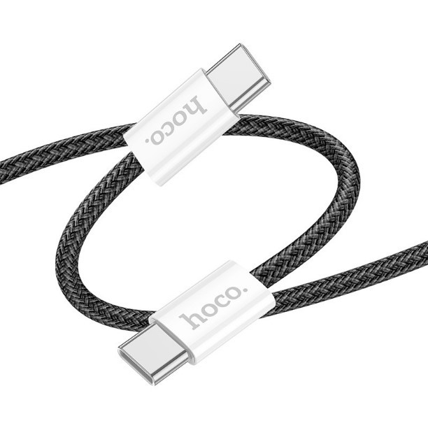 Кабель Hoco X104 Source 60W Type-C to Type-C (1m) (Чорний)-0